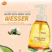 Nước rửa bình sữa Wesser chai 500ml khử mùi diệt khuẩn hiệu quả hương bưởi hàng chính hãng - BEEKIDS PLAZA
