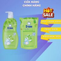 Nước rửa bình/ xúc bình sữa Dnee Thái Lan 600ml/ 550ml mẫu mới chuẩn thái