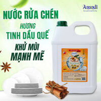 Nước rửa chén bát Anandi can 10 Lít Hương Quế, chanh an toàn cho da, gốc tự nhiên