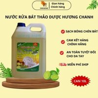 Nước rửa chén bát hương chanh Chicaphe, can 10 Kg, siêu sạch, siêu tiết kiệm, an toàn cho da tay