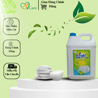 Nước rửa chén bát hữu cơ, can dầu rửa bát MT Care Cốt Chanh Vàng dung tích 4kg an toàn với da tay