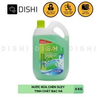 Nước rửa chén bát HỮU CƠ SUZY 4KG TINH CHẤT BẠC HÀ, chất lượng Nhật Bản | DISHI