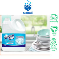 Nước rửa chén bát Lion Thái Lan Can 3600ml, nước rửa chén không mùi đánh bay dầu mỡ khử mùi tanh hiệu quả sáng bóng