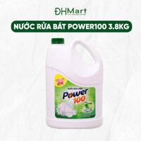 Nước rửa chén bát Power100 Tinh dầu chanh can 3.5kg an toàn, dịu nhẹ cho da tay