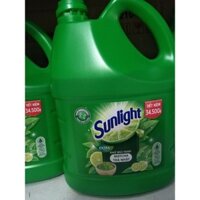 Nước rửa chén, bát sunlight trà xanh can 3.8kg