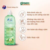 Nước rửa chén gốc thực vật Earth Choice 1L chiết xuất nha đam, không khô da, rửa được bình sữa, đồ ăn dặm,núm ty cho trẻ