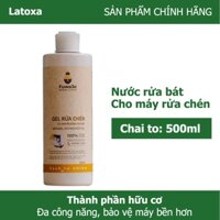 Nước Rửa Chén Hữu Cơ Cho Máy Rửa Chén Bát - Dạng Gel 500ml - Loại Bỏ Dầu Mỡ, Mùi Hôi, Bảo Vệ Máy Bền Hơn - Fuwa3e