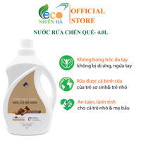 Nước rửa chén hữu cơ ECOCARE 4L tinh dầu quế, nước rửa bát cho bé, an toàn da tay