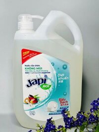 Nước rửa chén Japi Eco  2.1kg  Không mùi tinh dầu cọ và  Muối Khoáng (Vòi)
