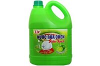 Nước rửa chén Lix Siêu sạch hương Chanh can 4kg