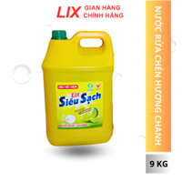 Nước Rửa Chén LIX Siêu Sạch Hương Chanh 9KG Siêu Tiết Kiệm - Lixco Việt Nam