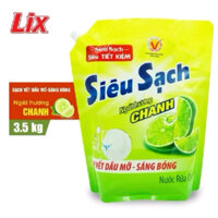 Nước rửa chén Lix siêu sạch hương chanh 3.5kg