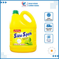 Nước rứa chén Lix siêu sạch 3.6kg sạch bóng viết dầu mỡ hương chanh thơm mát