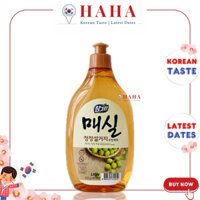 Nước rửa chén mơ xanh hàn quốc an toàn cho bé CJ LION APRICOT DISHWASHING LIQUIDS 참그린 매실 1.2L리필