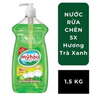 Nước Rửa Chén Mỹ Hảo 5X - Trà Xanh - 1,5Kg