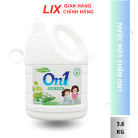 Nước Rửa Chén On1 Hương Kiwi Và AloeVera 3,6Kg - Sạch Bóng Vết Dầu Mỡ Bảo Vệ Da Tay - On1 Việt Nam