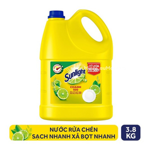 Nước Rửa Chén Sunlight Chanh Dạng Chai 3.8kg