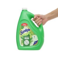 Nước rửa chén Sunlight Extra trà xanh khử 5 mùi tanh can 3.48 lít