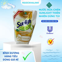 Nước rửa chén Sunlight thiên nhiên gừng TÚI 3,3kg
