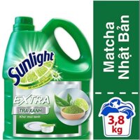 Nước rửa chén Sunlight trà xanh can 3,8kg