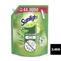 Nước rửa chén Sunlight túi trà xanh 3.4kg 								 								Tình trạng: 									 									Còn hàng