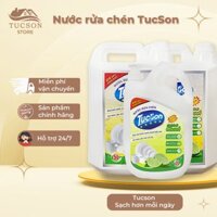 Nước rửa chén TucSon can 5l, 10l, an toàn, lành tính, đánh bay dầu mỡ cứng đầu