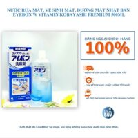 NƯỚC RỬA MẮT, VỆ SINH MẮT, DƯỠNG MẮT NHẬT BẢN EYEBON W VITAMIN KOBAYASHI PREMIUM 500ML - HÀNG NHẬT NỘI ĐỊA