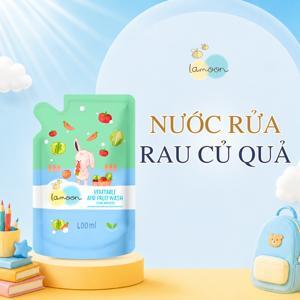Nước rửa rau củ quả Organic cho bé Lamoon - Bình 400ml