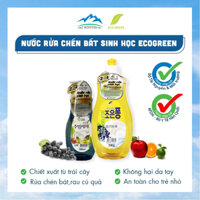 Nước rửa Sinh Học Eco Green Hàn Quốc - 500ml, hương cam, táo, nho