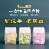 Nước Rửa Tay Cánh Hoa Xà Phòng Kháng Khuẩn Giấy Xà Phòng Tấm Xà Phòng Dùng Một Lần Du Lịch Ngoài Trời Di Động Rửa Tay