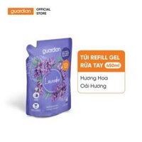 NƯỚC RỬA TAY DẠNG GEL HƯƠNG HOA OẢI HƯƠNG TƯƠI MÁT GUARDIAN LAVENDER REFRESHING  HAND WASH TÚI REFILL 450 ML