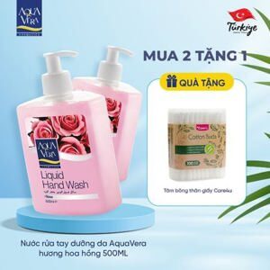Nước rửa tay dưỡng chất hoa hồng AQUAVERA 500ml