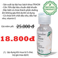 NƯỚC RỬA TAY KHÔ DIỆT KHUẨN GENUINE THE BOTTLE ( loại 30ml 80ml) Gel không gây khô da đồng thời dưỡng ẩm da tay với vitamin E dầu Oliu & dầu Hạt Nho Loại bỏ 999% vi khuẩn