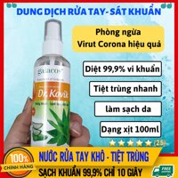 Nước Rửa Tay Khô Sát Khuẩn Y Tế Chai To Dạng Xịt Sạch Nhanh 10 Giây (Dr.Kovik 100ml)- Dung Dịch Tiệt Trung Diệt Khuẩn Da Tay Ngăn Ngừa Vi Khuẩn Hiệu Quả (Mini Rẻ Và Tiện Lợi Hơn Gel Rửa Tay Green Cross Lifebuoy Dr Clean Bath & Body Works)