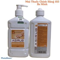 Nước rửa tay khô sát khuẩn nhanh Tay dạng gel Asirub 500ml Có Vòi Nhấn Được Các Bác sĩ Bệnh Viện Tin Dùng