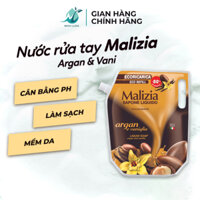 Nước rửa tay Malizia  tinh dầu Argan và vanni làm mềm da 1000 ml