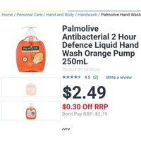 Nước rửa tay Palmolive 250ml hương cam