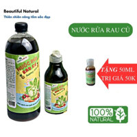 Nước rửa thực phẩm Enzym sinh học, Nước rửa rau củ quá hữu cơ diệt vi khuẩn, Khử hóa chất, khử độc 1L