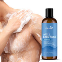 Nước rửa toàn thân Ruoall MEN Hydrat hóa 200ml, Nước rửa toàn thân thơm sảng khoái 12H với Icy Menthol