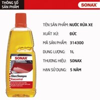 Nước rửa xe đậm đặc Sonax Gloss Shampoo 1000ml (Vàng)