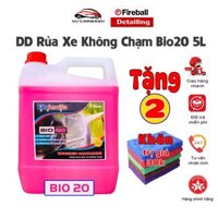 Nước Rửa Xe Không Chạm, Dung Dịch Rửa Xe Ô Tô, Xe Máy Siêu Sạch, Siêu Bóng Bảo Vệ Sơn Xe Bio 20 - 5L(Chính Hãng)