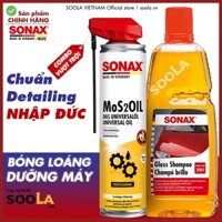 Nước rửa xe Sonax và dầu chống gỉ Sonax