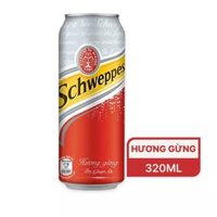 Nước soda Dry Ginger Ale hương gừng Schweppes 320ml (1 Lon)
