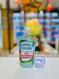 Nước sốt Bolognese thịt bò bằm & rau củ Heinz For Baby từ 6 tháng (120g)