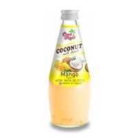 Nước Sữa Dừa & Thạch Dừa Hương Xoài, Coconut Milk Drink with Nata de Coco, Mango Flavor (290ml) - COCO ROYAL