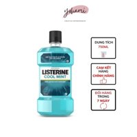 Nước Súc Miệng Bạc Hà Trắng Răng Listerine 750ML Ngừa Sâu Răng Kháng Sát Khuẩn Làm Sạch Mảng Bám Chống Hôi Miệng
