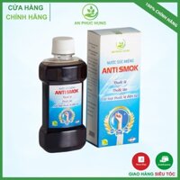 Nước súc miệng cai thuốc lá, thuốc lào, thuốc lá điện tử Anti Smok thảo dược thiên nhiên 300ml