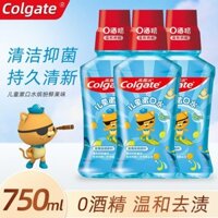 Nước súc miệng Colgate Kids trái cây tươi đầy màu sắc 250ml, không chứa fluoride khoa học, không chứa cồn, bảo vệ răng kháng khuẩn tươi mát