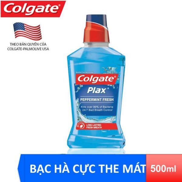 Nước súc miệng COLGATE Plax Peppermint 500ml