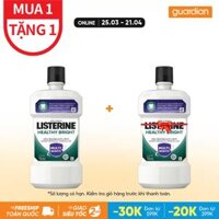 Nước Súc Miệng Giúp Làm Trắng Răng Healthy Bright Listerine 750Ml